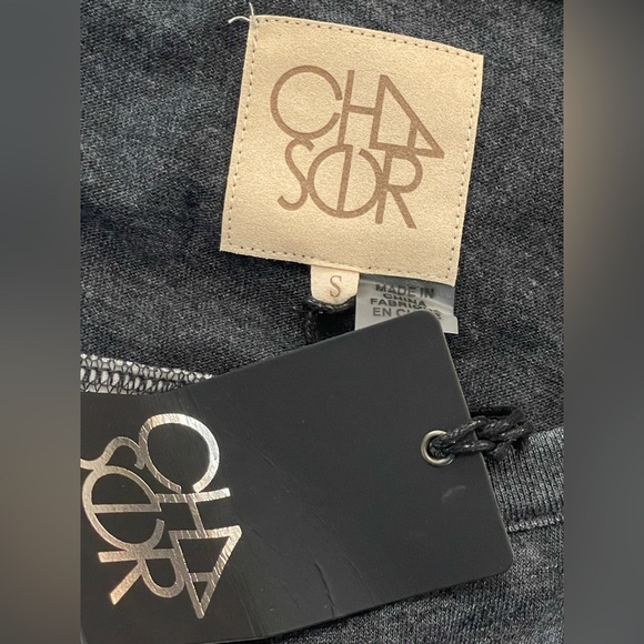 Chaser Charcoal Gray and White Baseball Tee Long Sleeve Top NWT Small - Picture 9 of 9